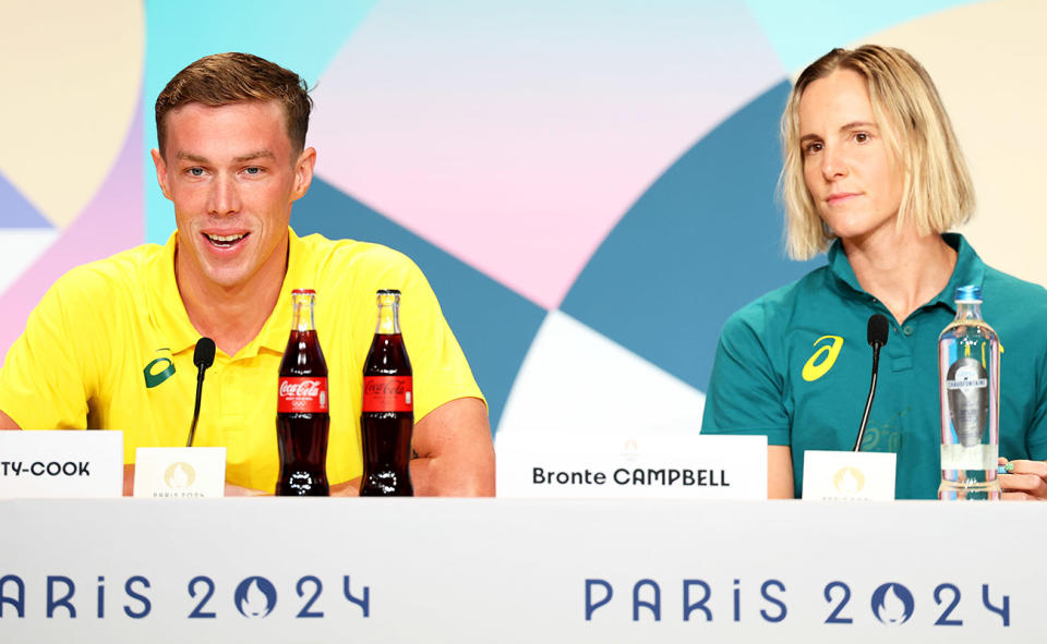 Zac Stubblety-Cook and Bronte Campbell, pictured here at the Olympics in Paris.