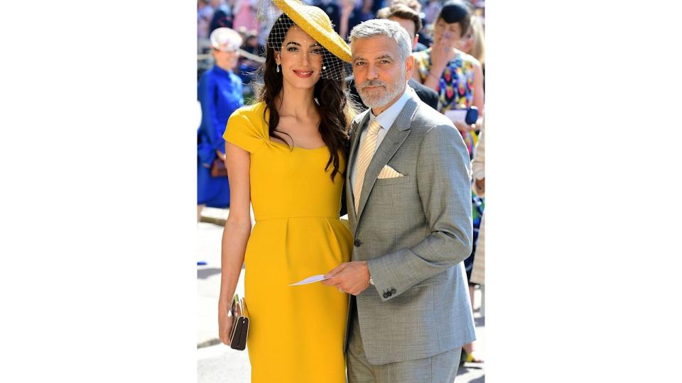 Amal and George Clooney at the wedding Prince Harry and Meghan Markle in 2018