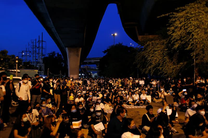 Pro-democracy activists protest in Bangkok