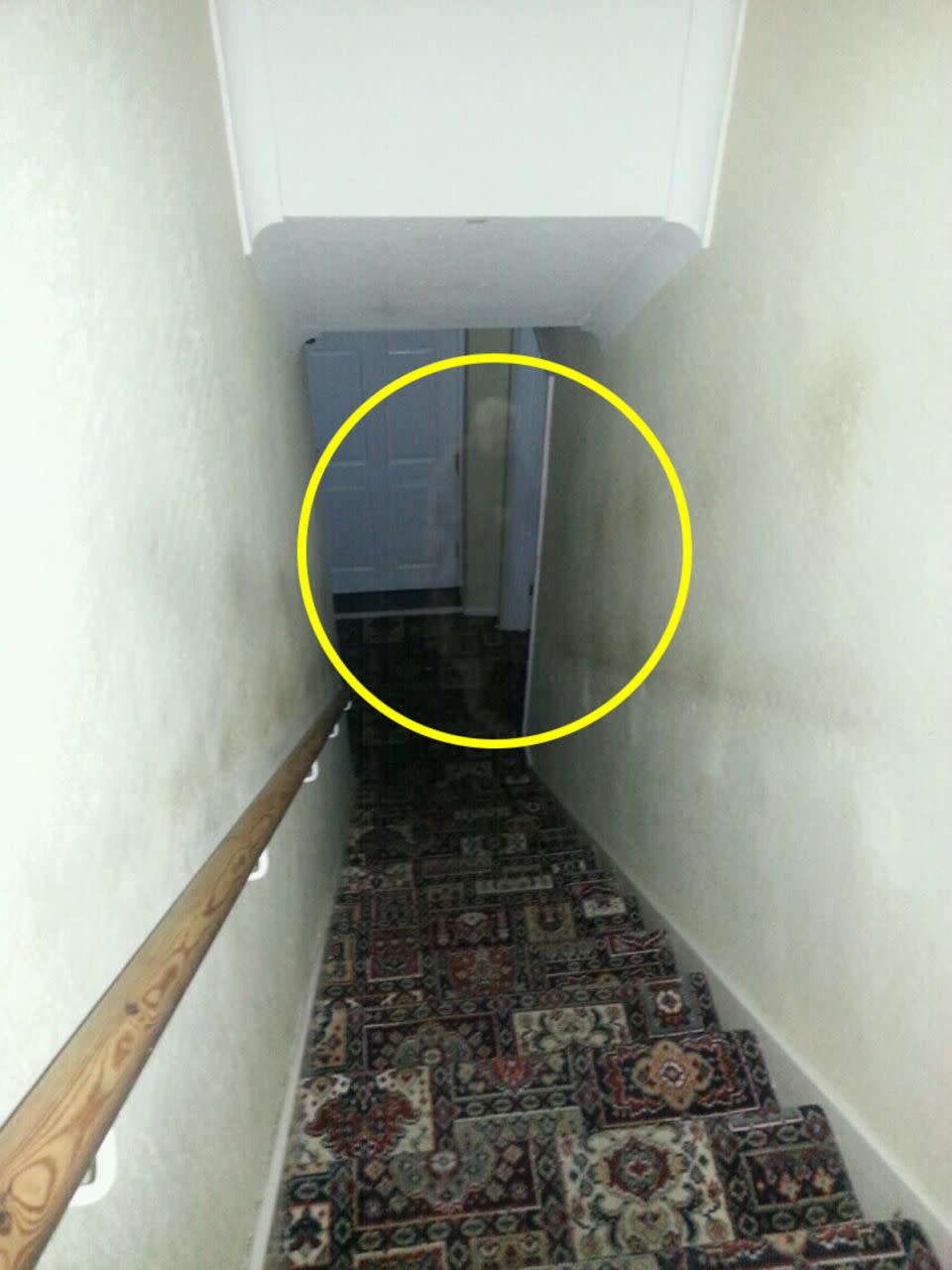 He says they are being haunted by a past tenant. Photo: Caters News