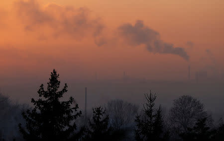 FILE PHOTO: Smog is seen in this general view of the Upper Silesian Industrial Region from Bedzin, near Katowice, Poland, December 5, 2018. REUTERS/Kacper Pempel/File photo