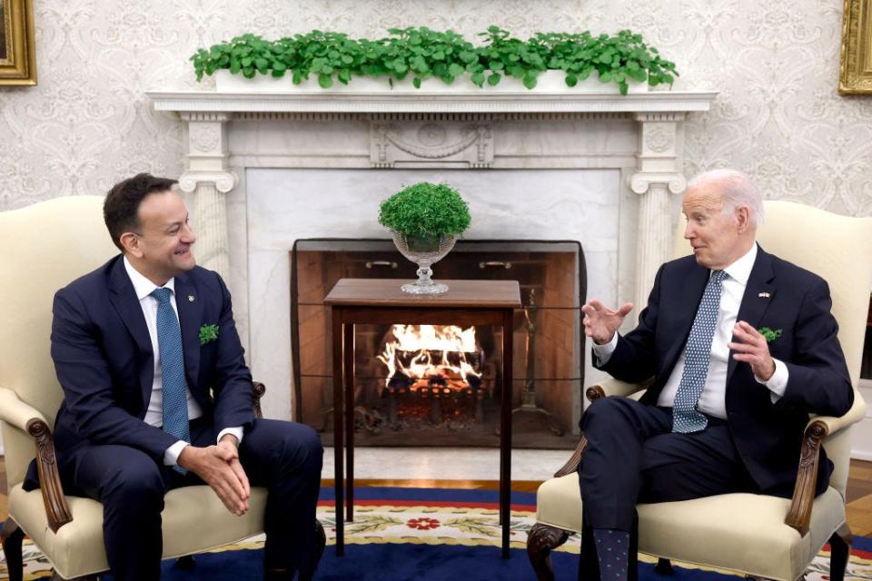 Joe Biden meets with Irish Prime Minister Leo Varadkar in 2023