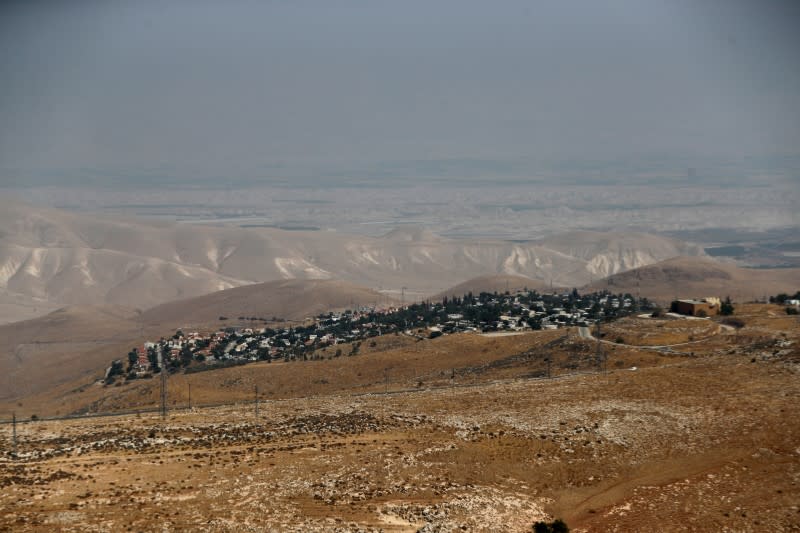 A general view of the Israeli settlement of Maale Efraim in the occupied West Bank