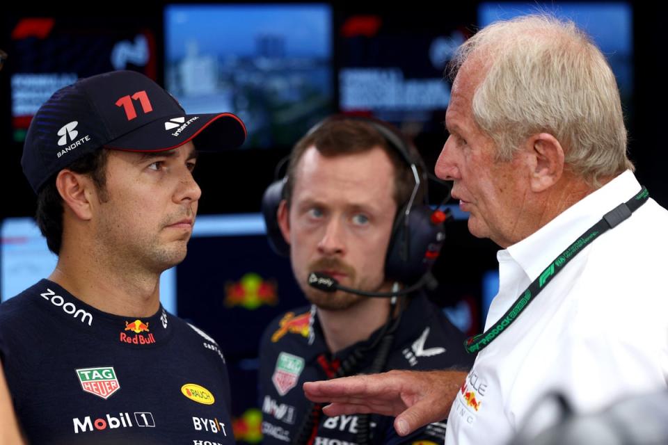 Helmut Marko has received a written warning from the FIA after his comments about Sergio Perez (Getty)