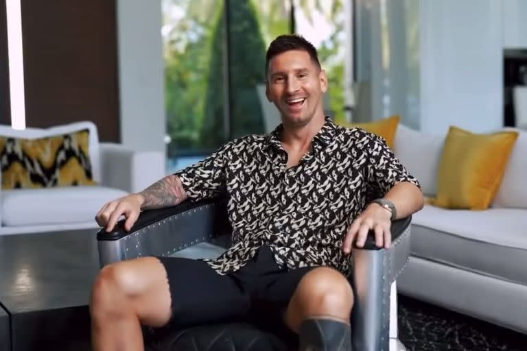 Messi, en la entrevista con Migue Granados en su casa en Miami