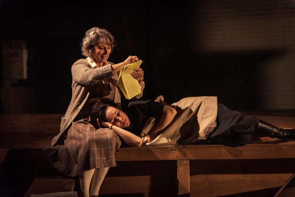 Greta Lambert and Elizabeth A. Davis in a scene from "Buzz" at Alabama Shakespeare Festival.