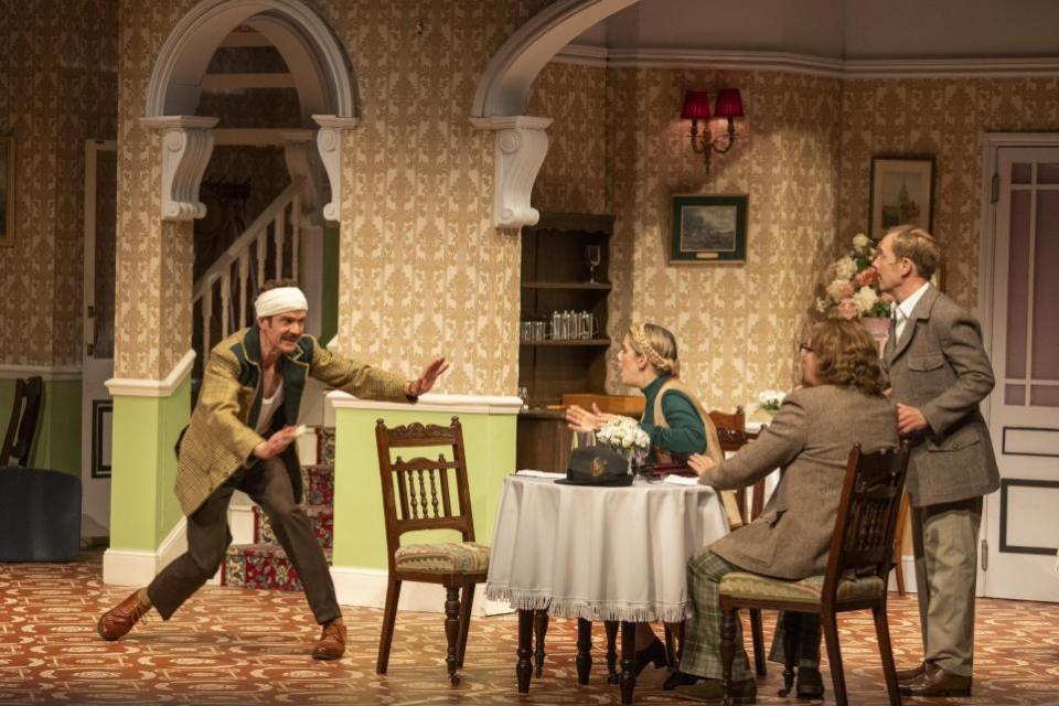 News Shopper: The play includes the toe-curling moment where Basil interacts with a group of German guests, mentioning “the war” several times.