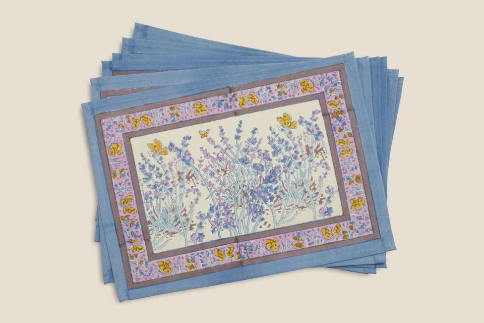 Sur La Table Couleur Nature Papillion Blue Cloth Placemats