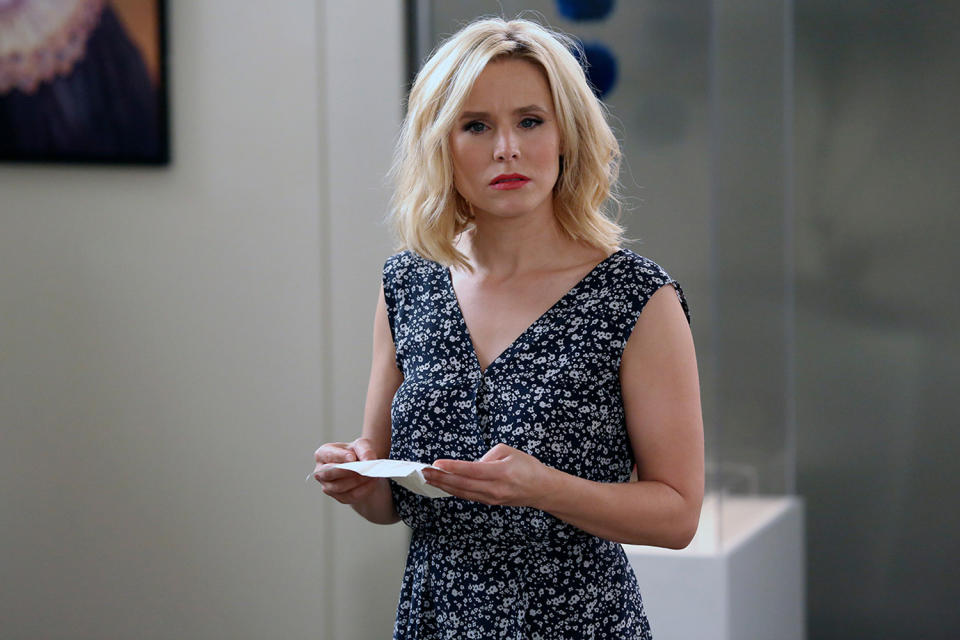 <p>By the end of <i>The Good Place</i>'s debut season, Eleanor Shellstrop (Kristen Bell) proved that though she may not be "good," she is clever. After spending nearly 13 episodes tormented by the news that she doesn't belong in the heavenly "good place" afterlife she found herself in, her hellish situation is exactly that: "This <i>is</i> the bad place!" she says.</p> <p>The demon who orchestrated that particular mind-bending torture, Michael (Ted Danson), decides to reset the whole scheme once he gets found out. However, just before her memory is erased and reset, Eleanor gives a note to Janet, the afterlife's not-a-human assistant. In the rebooted afterlife, Janet delivers the note, which tells Eleanor to find her "good place" soulmate, Chidi.</p>