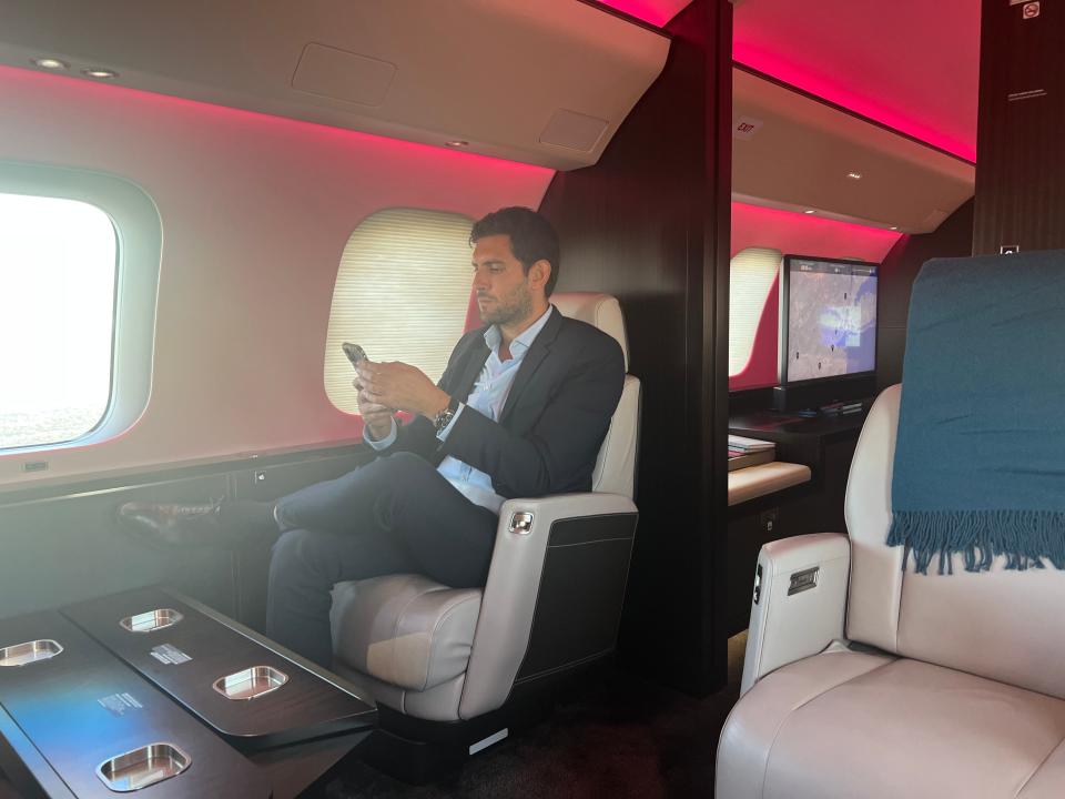 VistaJet VP of private dining, Diego Sabino.