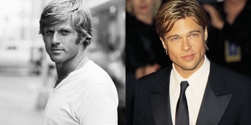 <p>From their floppy blonde hair to their chiseled jawline, it's easy to see why Brad Pitt and Robert Redford were the heartthrobs of their respective generations.</p>