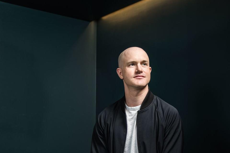 THE IDEALIST: Brian Armstrong at Coinbase’s San Francisco headquarters. “I really want to see crypto be used by a billion people in the next five years,” he says.