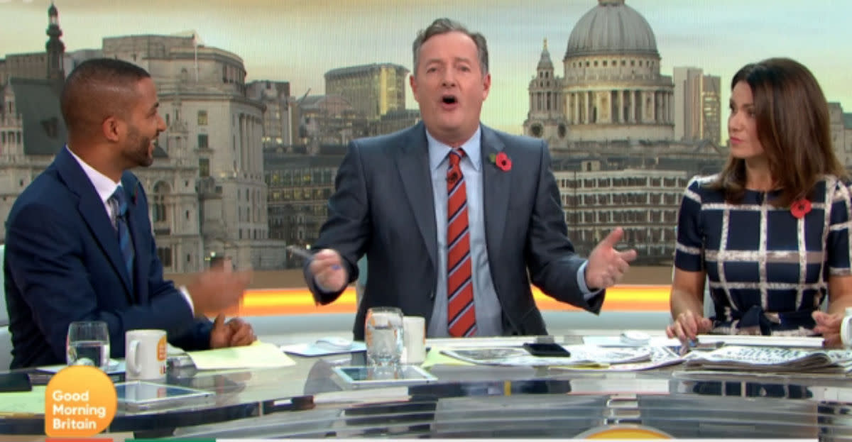 Piers Morgan and Susanna Reid clashed on Good Morning Britain