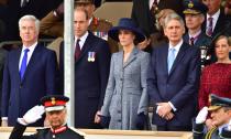 <p>Kate joined the royal family to unveil a U.K. Armed Forces memorial in her old Michael Kors coat but wore a new $540<br>hat. </p>