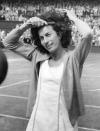 <p>British tennis player Virginia Wade combing her hair as she prepares to meet the Queen after her victory in the Women's Singles Final at Wimbledon in 1977.</p>