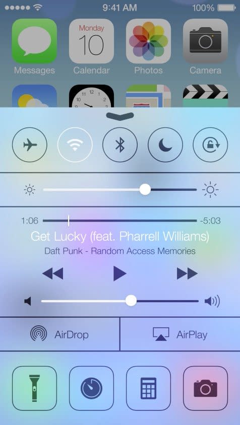 ios 7 control center