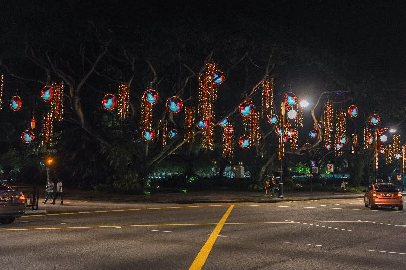 The light-up outside the Istana.