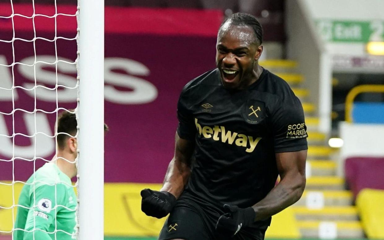 Michail Antonio fires West Ham back into Champions League contention with double to down Burnley - REUTERS