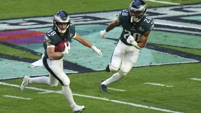 Philadelphia Eagles wide receiver Britain Covey (18) against the