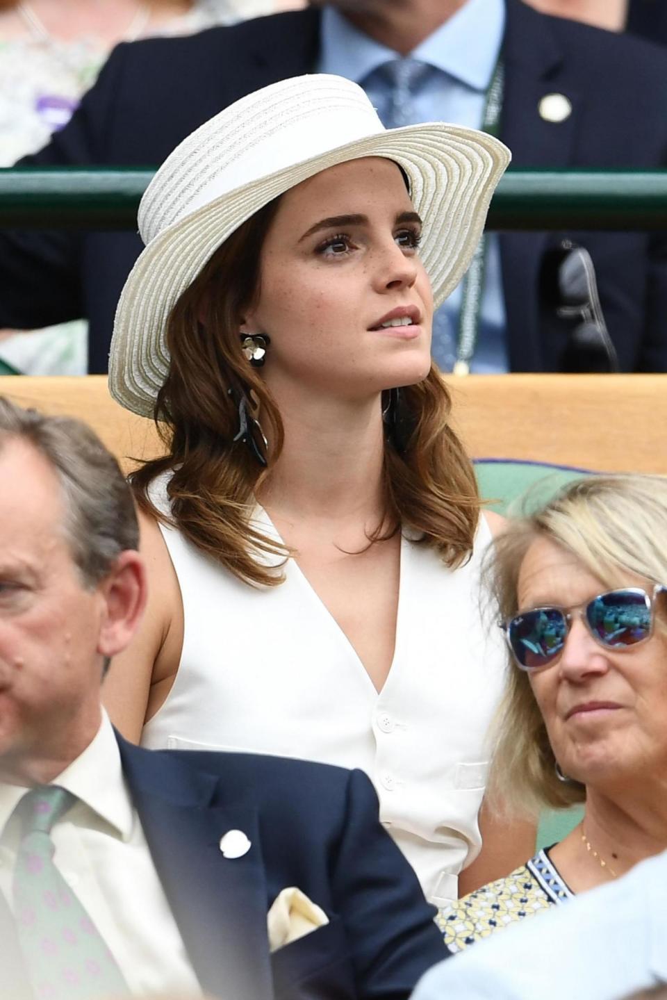 Emma Watson attends day twelve of the Wimbledon Lawn Tennis Championships (Getty Images)