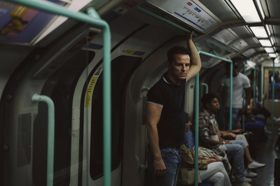 This image released by Searchlight Pictures shows Andrew Scott in a scene from "All of Us Strangers." (Searchlight Pictures via AP)