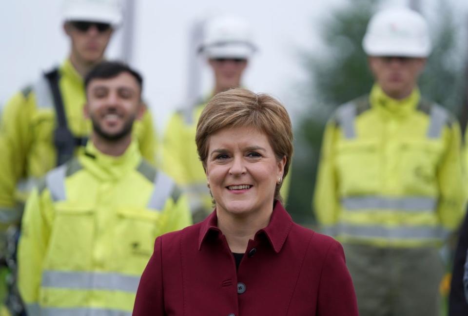 First Minister Nicola Stugeon during her visit to Scottish Power in Cumbernauld (Andrew Milligan/PA) (PA Wire)