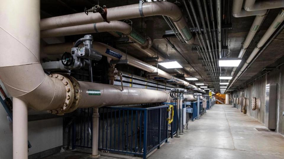 Larger than most people know, the Veolia’s Marden Garden Water Treatment Plant in East Boise has several levels that move raw water collected from the Boise River. The water is treated, filtered and monitored before a potable, clean product is distributed to customers.