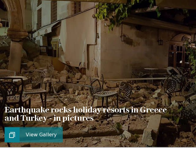Earthquake rocks holiday resorts in Greece and Turkey - in pictures