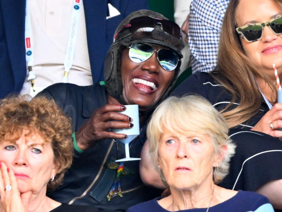 Grace Jones at day two of Wimbledon.