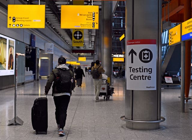 Passengers arrive at Heathrow