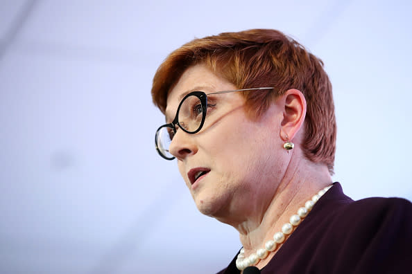 Marise Payne, Australia's foreign minister, speaks during an address to the United States Studies Centre in Sydney.