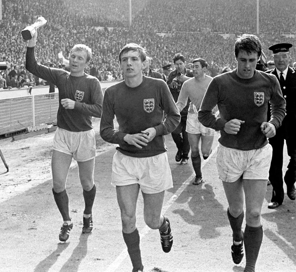  History boys: England lap up their only World Cup win in 1966. (Rex)