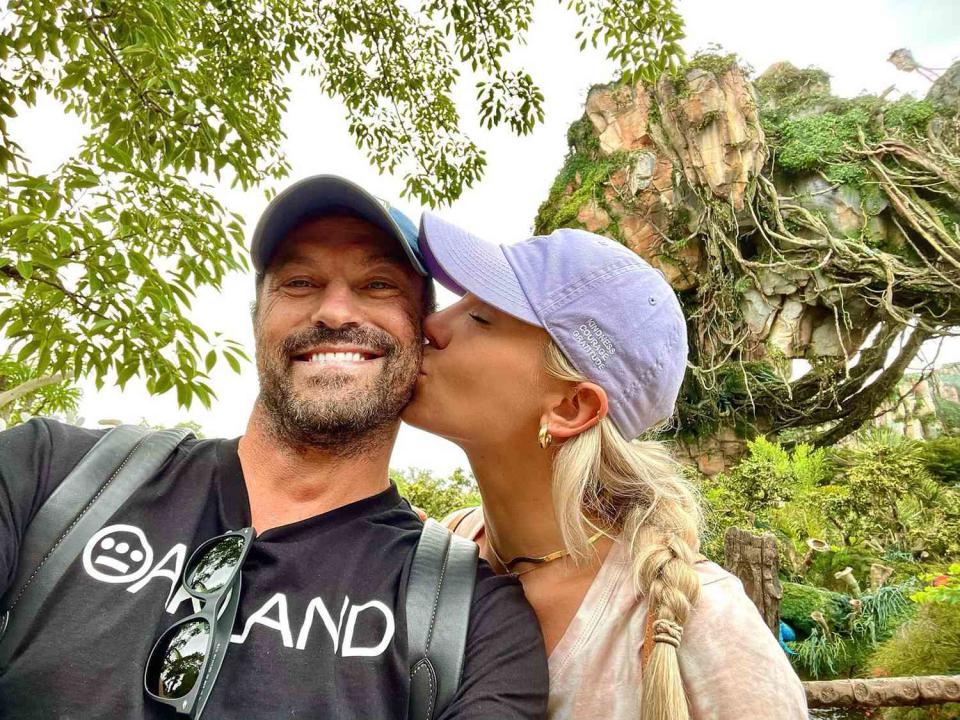 Sharna Burgess and Brian Austin Green at Disney's Animal Kingdom