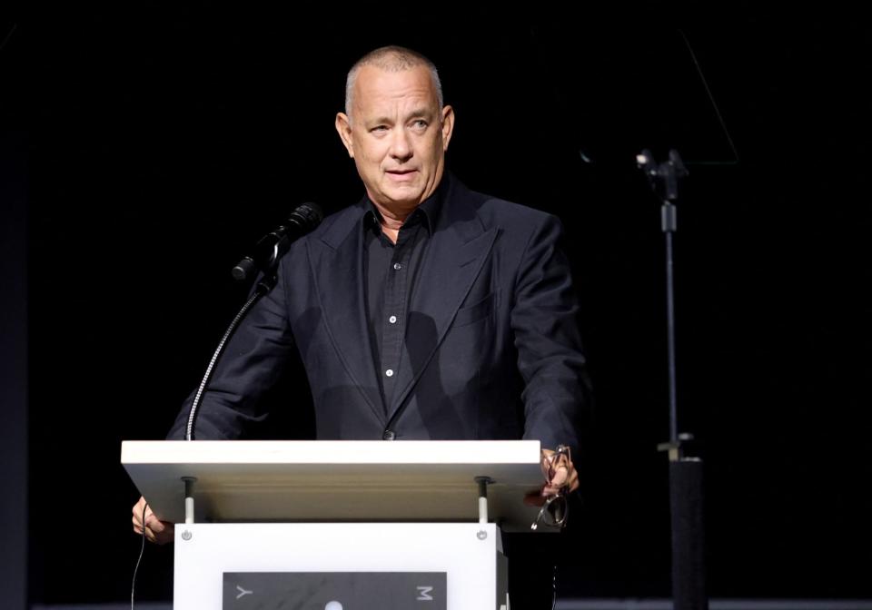 Tom Hanks le 21 septembre 2021 lors de la présentation du Musée des Oscars - Rich Fury - AFP