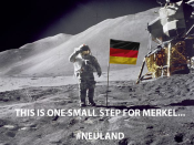 Merkel auf dem Mond