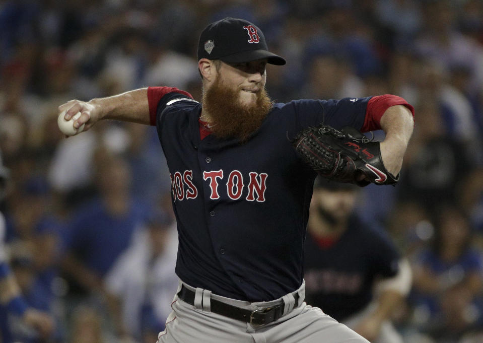 Free agent closer Craig Kimbrel is the answer to the Brewers growing bullpen issues. (AP Photo/Jae C. Hong)