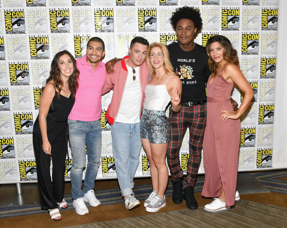 Colton Haynes and other "Arrow" cast members at the 2018 Comic-Con in San Diego. (Photo: Dia Dipasupil via Getty Images)