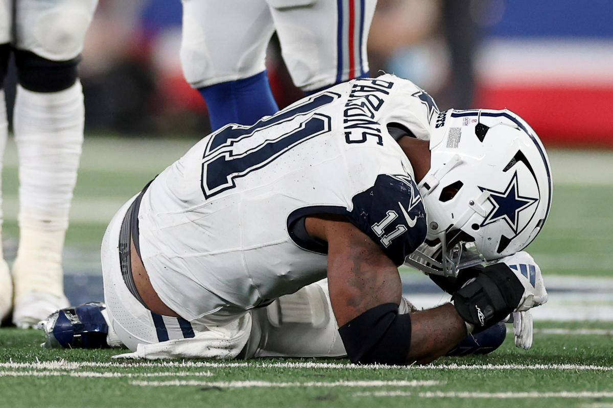 Cowboys’ Micah Parsons, Giants’ Malik Nabers (concussion) go to locker room with injuries