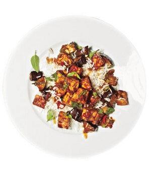 Eggplant and Tofu Stir-Fry silhouette