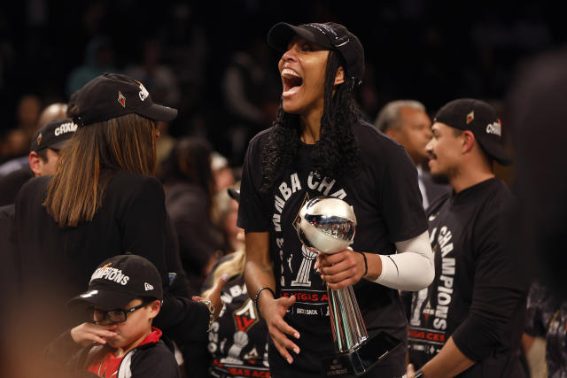 Las Vegas Aces Trophy Winner 2023 WNBA Finals Champions Hat