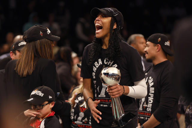 Aces receive their championship rings, raise title banner in Las Vegas -  Yahoo Sports