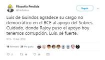 <p>Y los que se acordaron incluso de Bárcenas…<br>Foto: Twitter. </p>