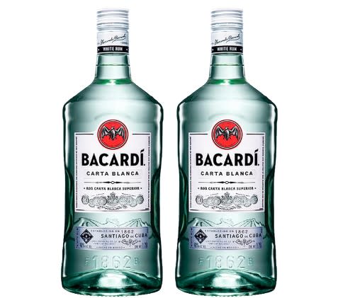 BACARDÍ, Bipack Ron Blanco de 1750 ml cada uno, Carta Blanca, Ron Clásico, Suave y Equilibrado, Ideal para Coctelería/Amazon.com.mx