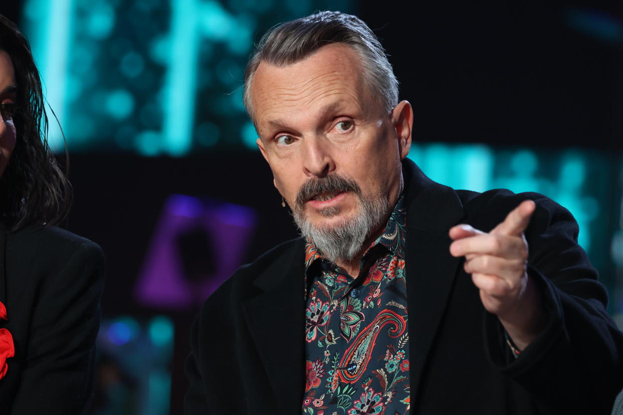 MADRID, SPAIN - FEBRUARY 27: Miguel Bose during the press conference presentation of TVE's television program 'Cover Night' on February 27, 2023, in Madrid, Spain. (Photo By Antonio Gutierrez/Europa Press via Getty Images)