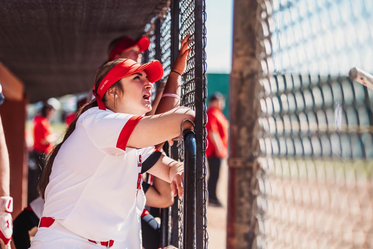 Texas Tech beat Iowa State 11-1 on Friday night behind two-hit pitching from Kendall Fritz (pictured) and then beat the Cyclones 9-1 on Saturday with Erna Carlin allowing two hits in five innings.