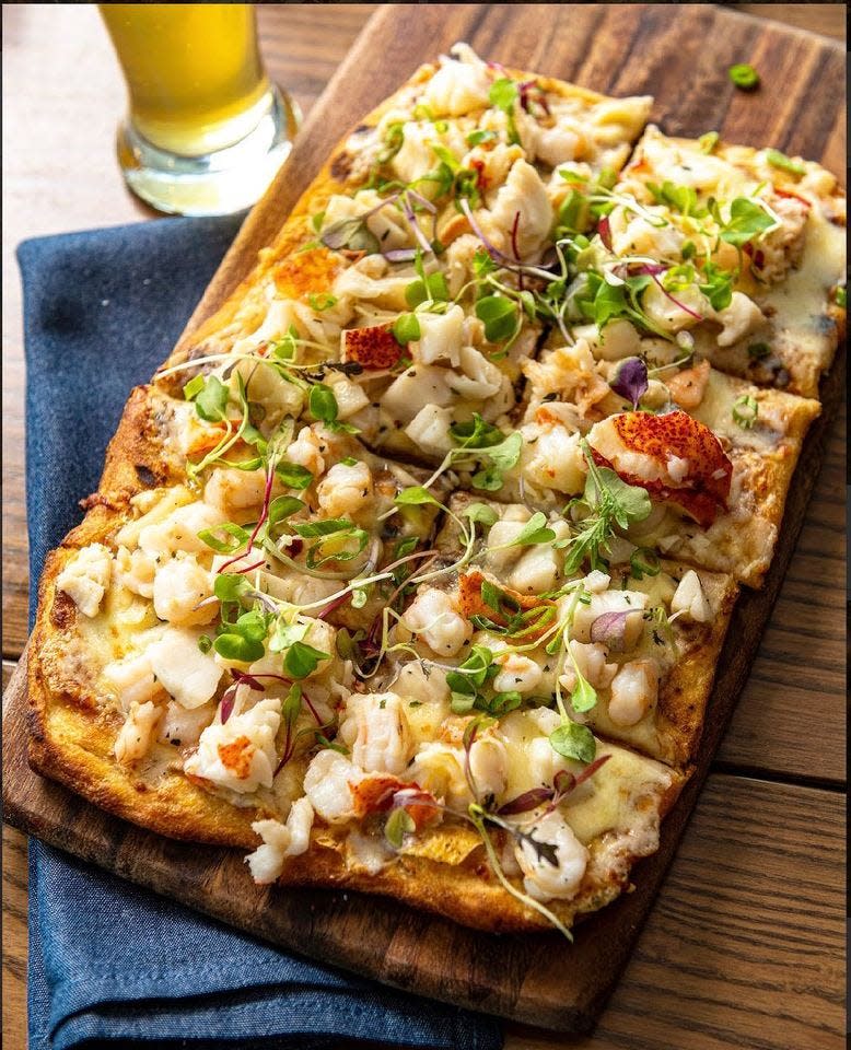 Seafood Scampi flatbread at The Wharf.