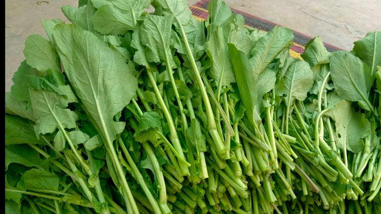 pile of mustard greens