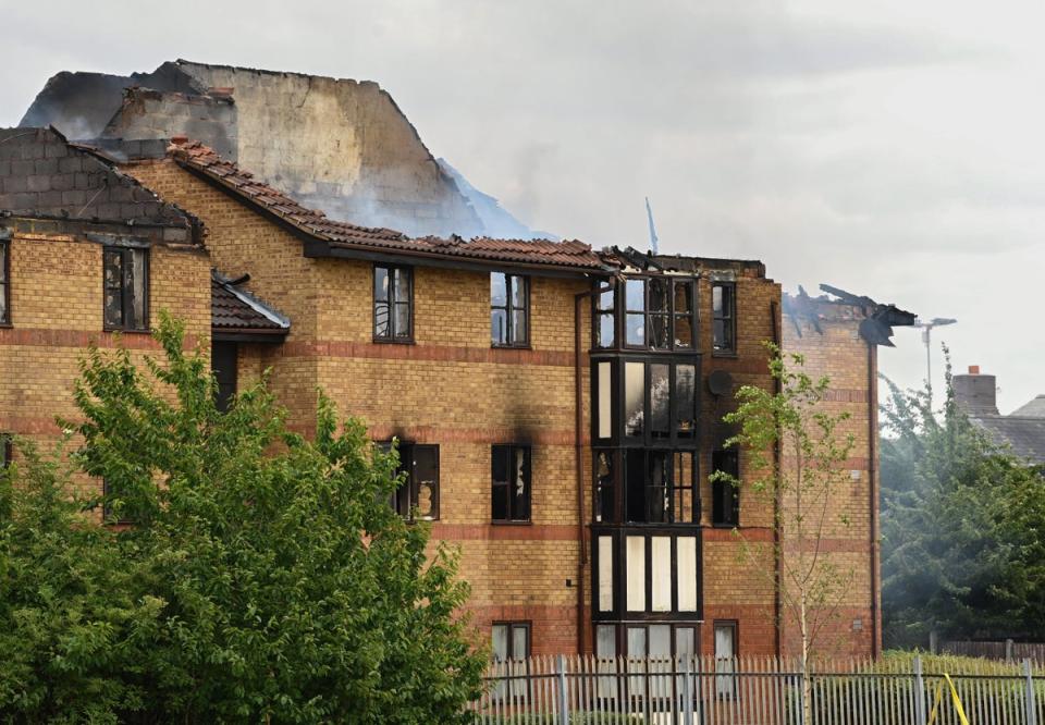 The roof of the building collapsed (Doug Peters/PA) (PA Wire)