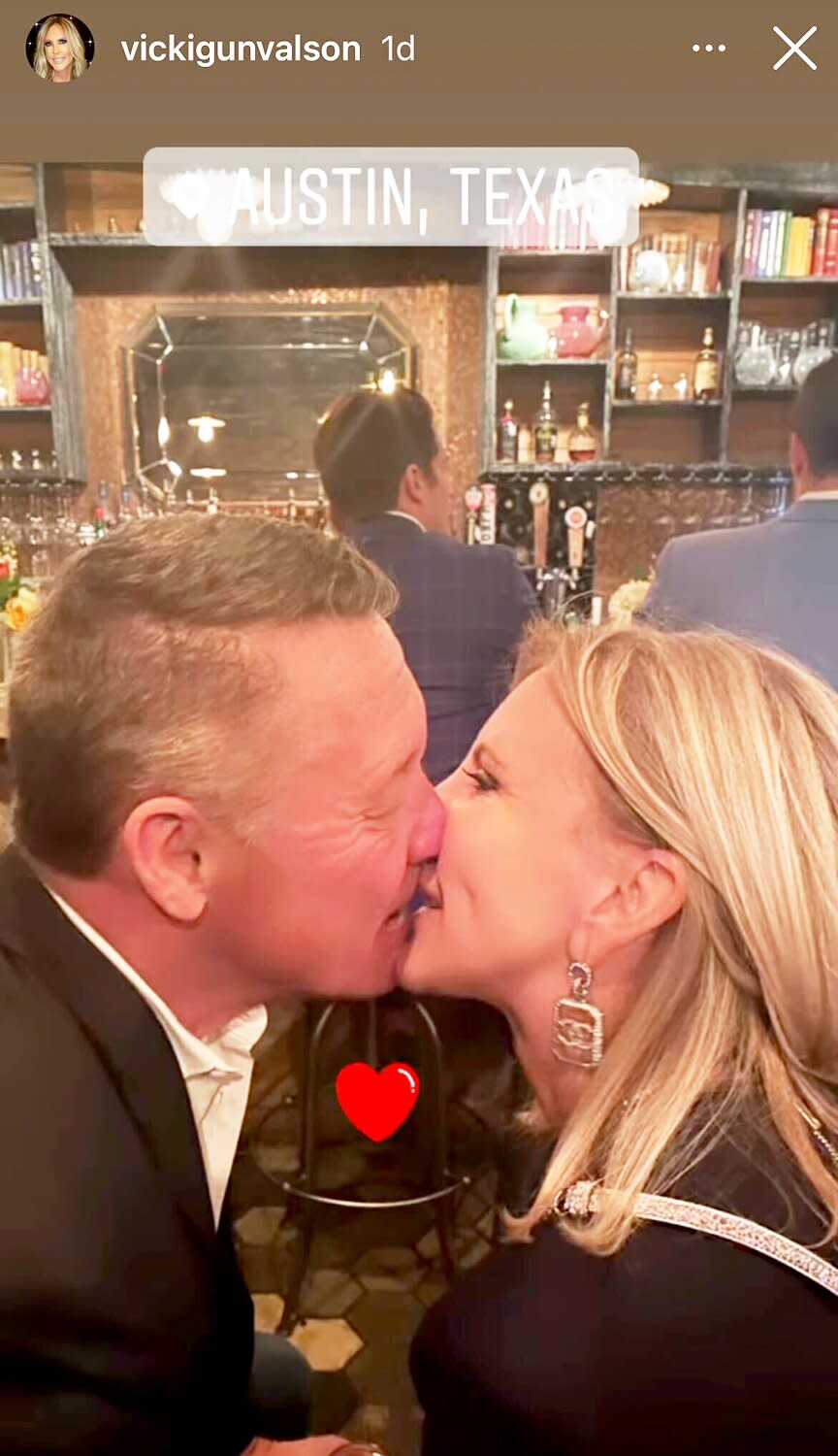 Vicki Gunvalson Shares Kiss with New Boyfriend in Candid Photo from Night Out in Austin