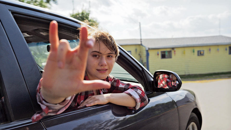 Keeping It Real Emilia Jones as Ruby signs her feelings; the film had two on-set ASL experts to ensure accuracy. - Credit: Courtesy of AppleTV+